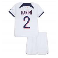 Paris Saint-Germain Achraf Hakimi #2 Udebane Trøje Børn 2023-24 Kortærmet (+ Korte bukser)